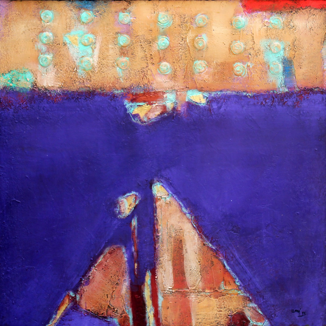 Abstract Composition in Purple