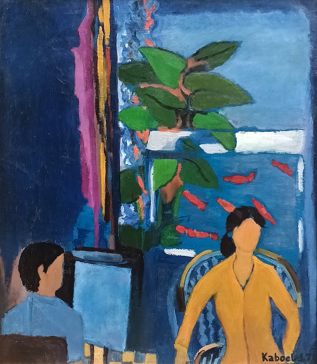 Melukis Model di Depan Aquarium di Rumah Kontrakan Cisitu