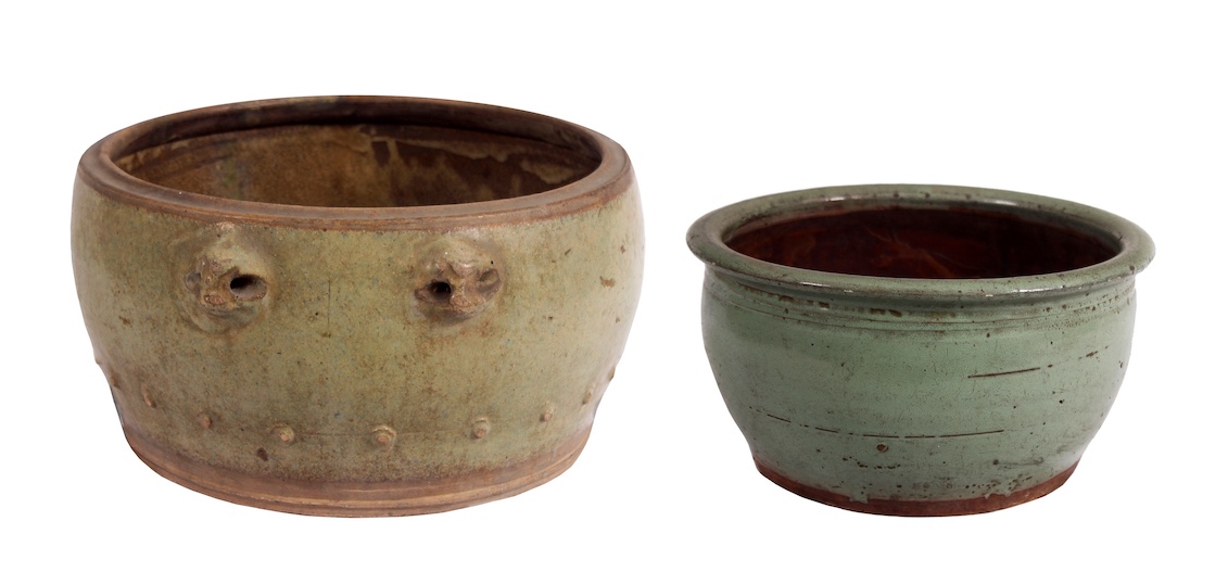 Two pieces of late qing shiwan jardiniere