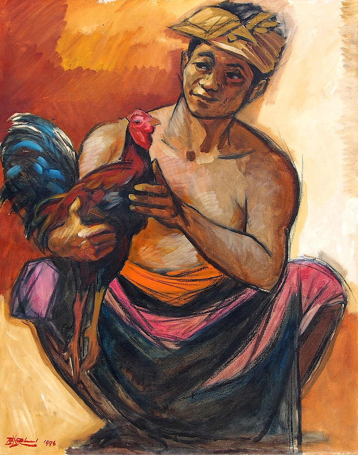 Man and Rooster