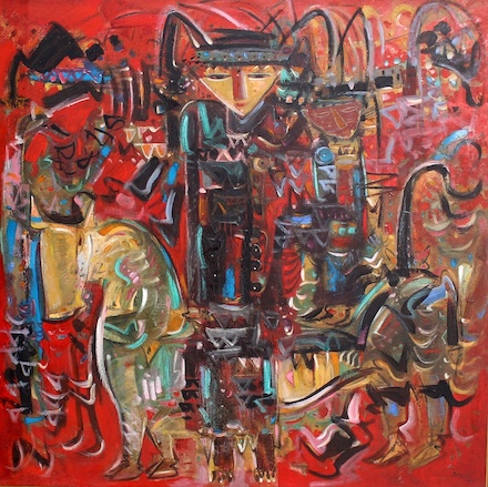 Dua Figur Menunggang Kuda