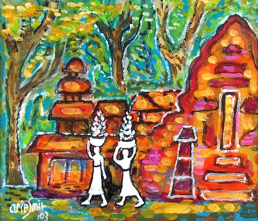 In Front of The Temple