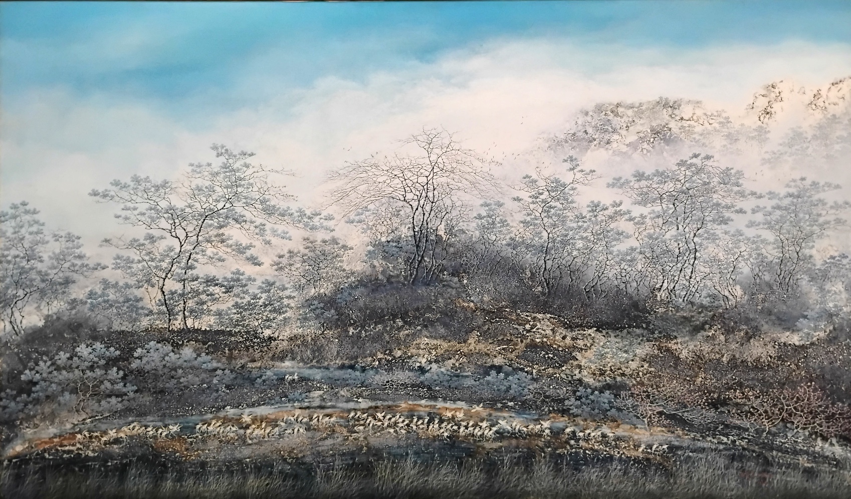 A Flock of White Storks