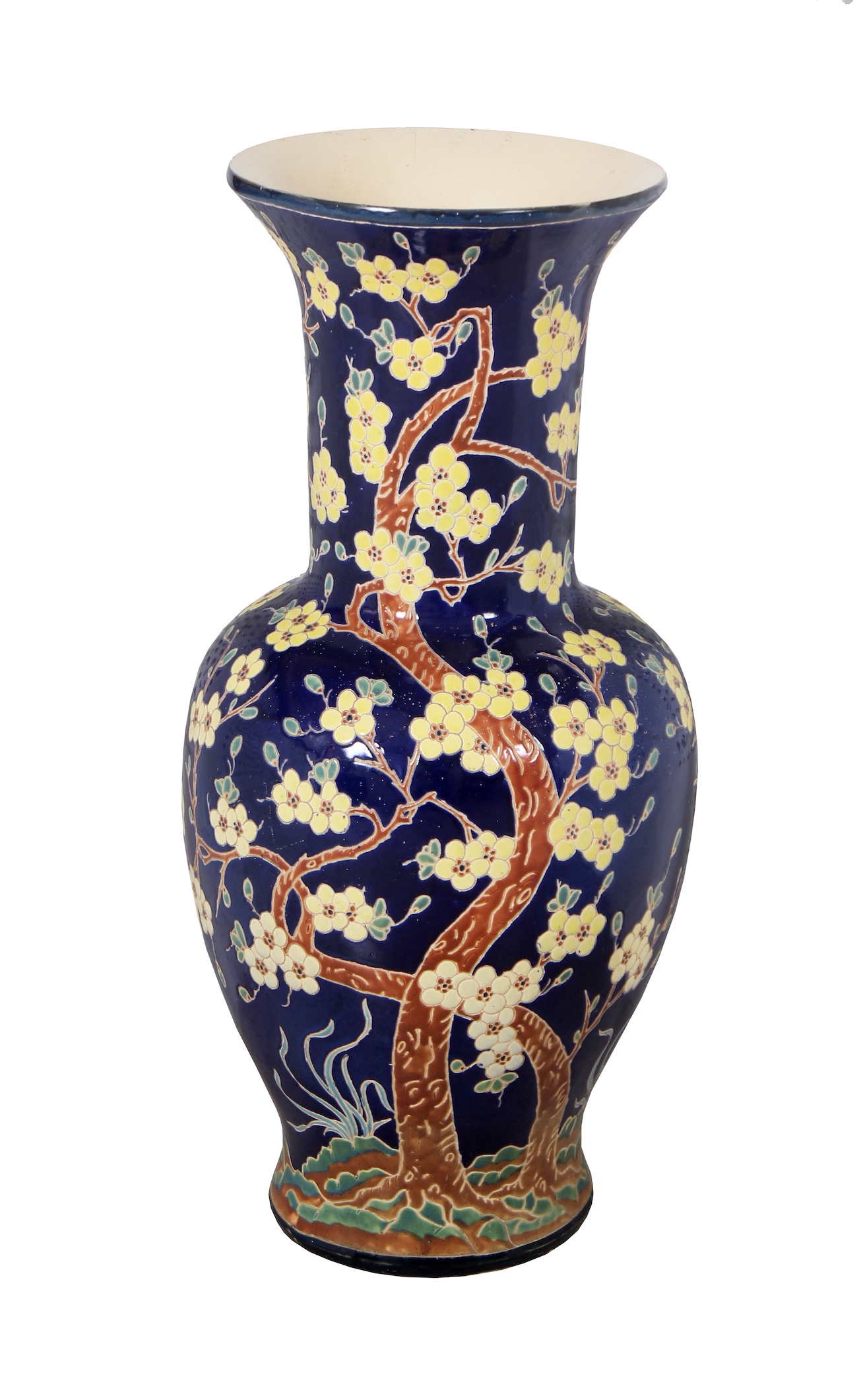 A famille noire plum blossom large vase