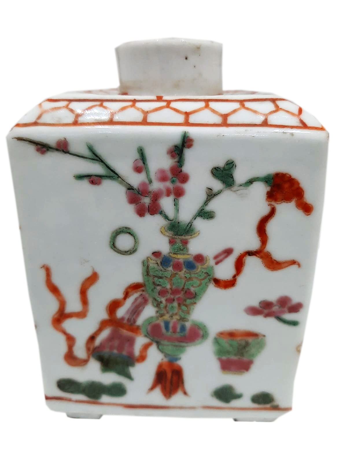 A Republic of China period (1912 - 1949 A.D) Chinese famille rose tea candy jar
